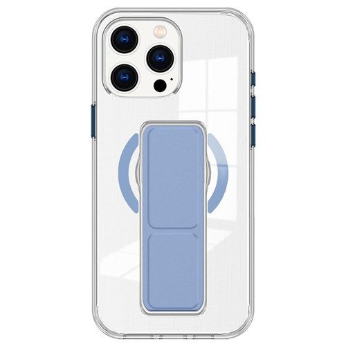 iPhone 13 Pro Max / 12 Pro Max Clear Wristband Holder MagSafe Phone Case - Blue