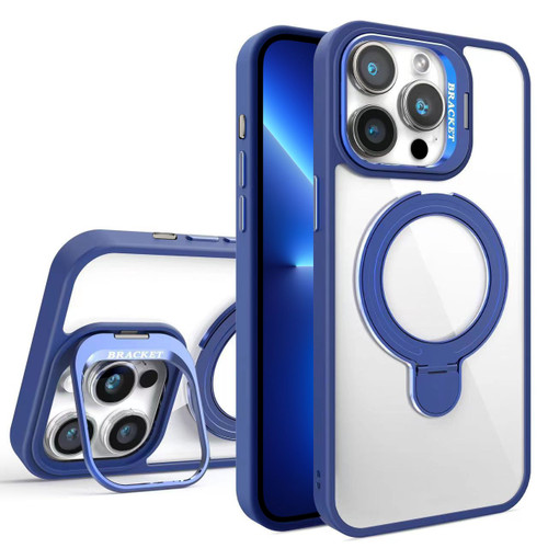 iPhone 13 Pro Lens Protection & Ring Bracket MagSafe Phone Case - Dark Blue