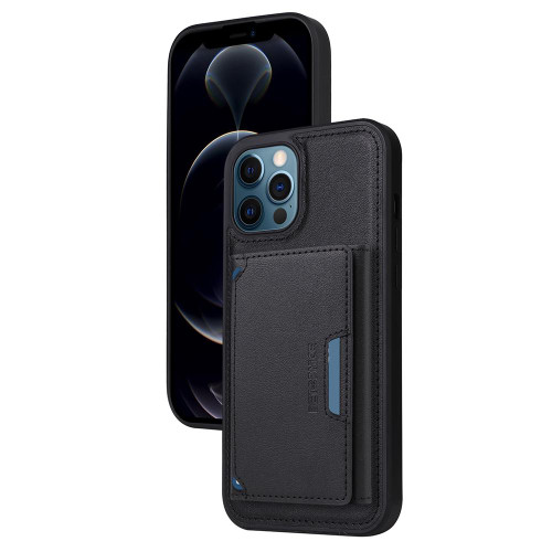iPhone 12 Pro Max BETOPNICE Horizontal Flip Detachable MagSafe Wallet Phone Case - Black