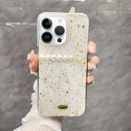 iPhone 12 Pro Max Gold Foil Pearl Bow TPU Phone Case - Pearl