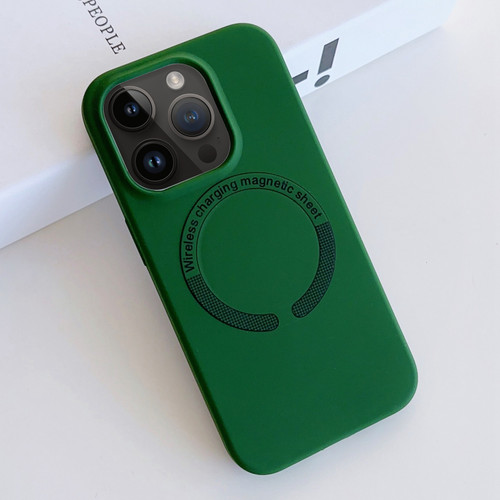 iPhone 12 Pro Max MagSafe Magnetic Liquid Silicone Phone Case - Green