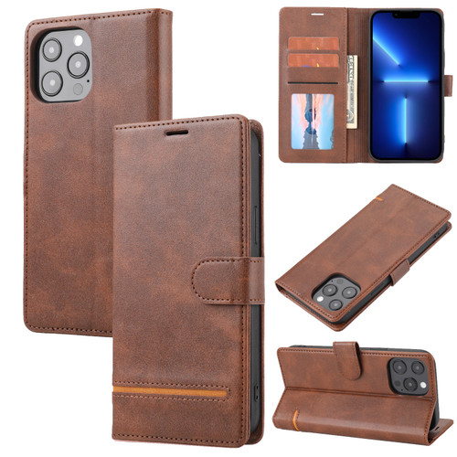 iPhone 12 / 12 Pro Classic Wallet Flip Leather Phone Case - Brown