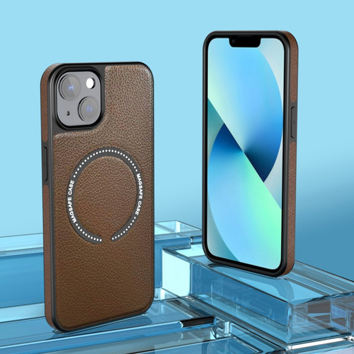 iPhone 12 / 12 Pro Leather MagSafe Magnetic Phone Case - Brown