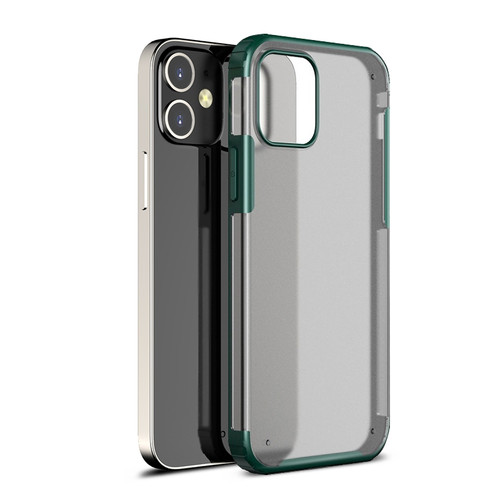 iPhone 12 / 12 Pro Shockproof Ultra-thin Frosted TPU + PC Protective Case - Green