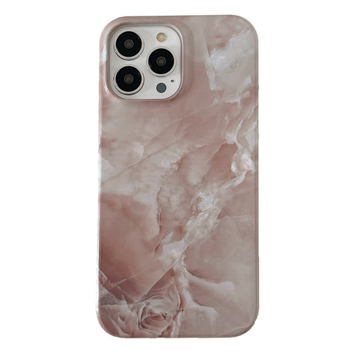 iPhone 12 2 in 1 Detachable Marble Pattern Phone Case - Pink