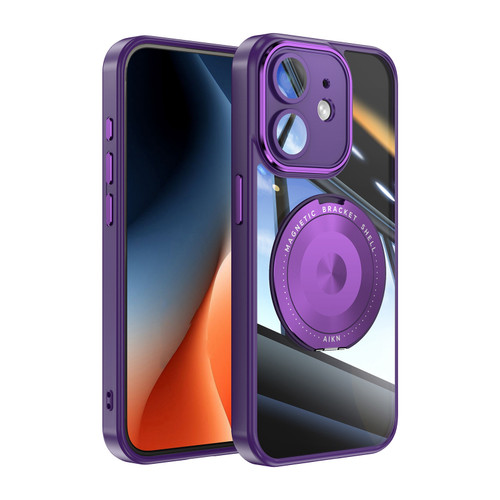 iPhone 12 360 Holder Magsafe Acrylic Hybrid TPU Phone Case - Purple
