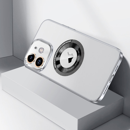 iPhone 12 CD Texture MagSafe Magnetic Phone Case - White
