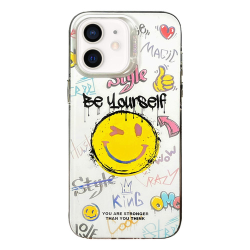 iPhone 12 Colorful Pattern TPU + PC Phone Case - Smile