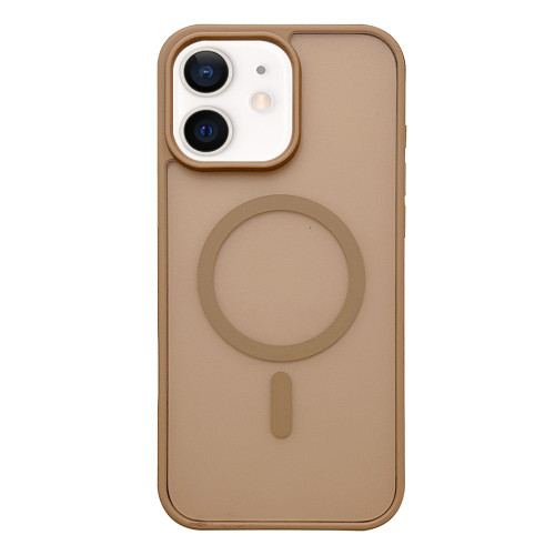 iPhone 12 Frosted Skin Feel MagSafe Phone Case - Desert Gold
