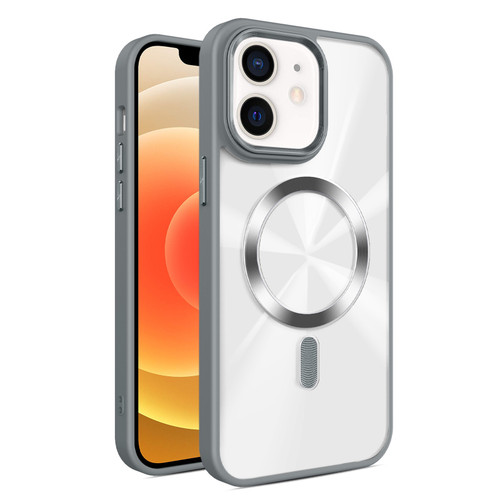 iPhone 12 Glaring CD Texture MagSafe Phone Case - Grey