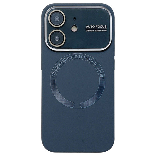 iPhone 12 Large Window Acrylic Glass Lens MagSafe Silicone Phone Case - Graphite Grey