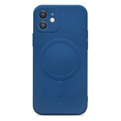 iPhone 12 Liquid Silicone Full Coverage Magsafe Phone Case - Blue