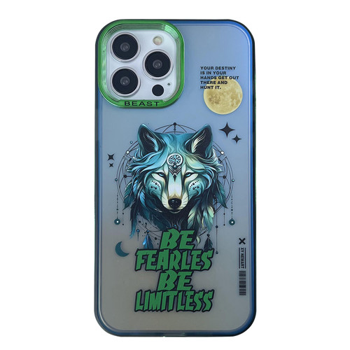 iPhone 12 Pro Aurora Series Painted Pattern Phone Case - Wolf