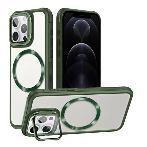 iPhone 12 Pro CD-grain Magsafe Acrylic Hybrid TPU Phone Case - Green
