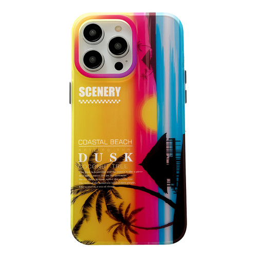 iPhone 12 Pro Coconut Dual-side Laminating Laser Frosted Phone Case - Yellow