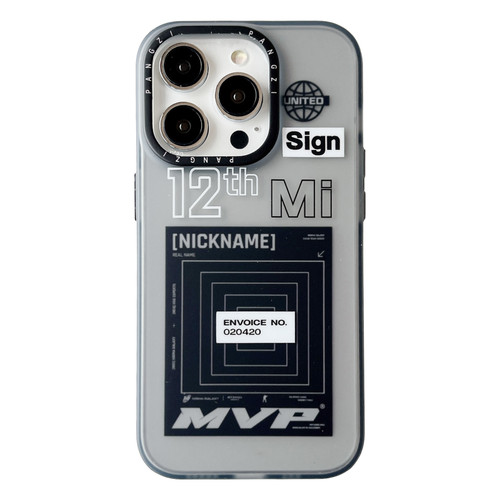 iPhone 12 Pro Double Layer Frosted IMD Series TPU + PC Phone Case - Black Label MVP