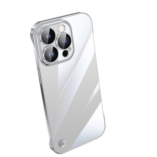iPhone 12 Pro Electroplating Frameless Clear PC Phone Case - Silver