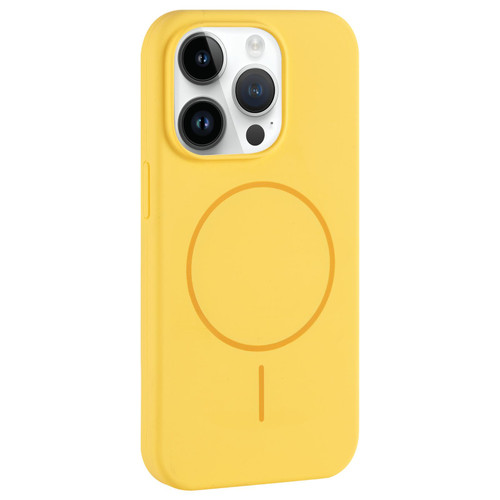 iPhone 12 Pro Large Hole Camera MagSafe Liquid Silicone Full Coverage Phone Case - Creamy