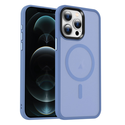 iPhone 12 Pro MagSafe Magnetic Skin Feel Frosted Phone Case - Light Blue