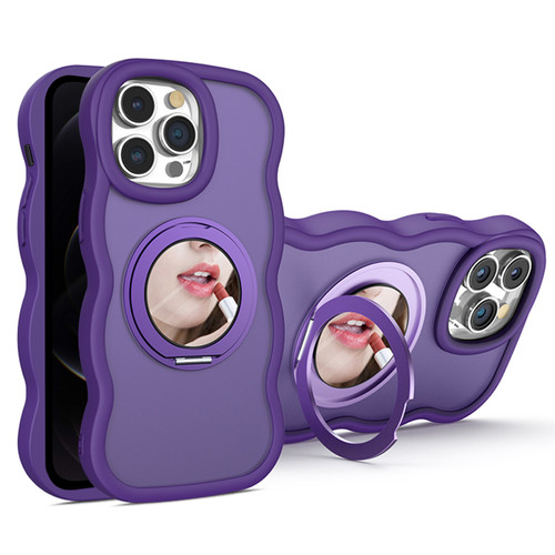 iPhone 12 Pro Mirror Holder MagSafe Phone Case - Purple