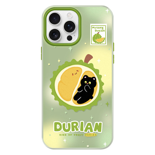 iPhone 11 Pro Max Skin Feeling Jelly TPU Hybrid PC Phone Case - Mao Shan Durian Green