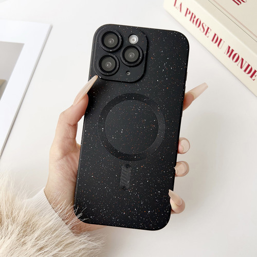 iPhone 11 Pro Max Starry Sky TPU Shockproof MagSafe Phone Case - Black