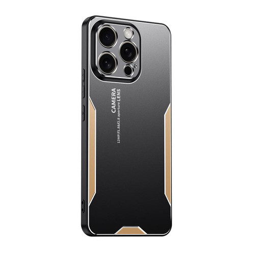 iPhone 17 Pro Max Blade Series TPU Hybrid Metal Phone Case - Gold