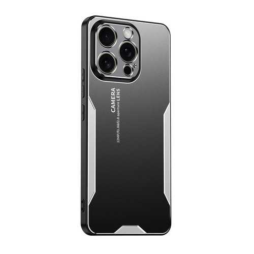 iPhone 17 Pro Max Blade Series TPU Hybrid Metal Phone Case - Silver