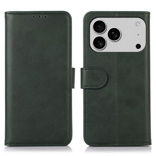 iPhone 17 Pro Max Cow Texture Leather Phone Case - Green