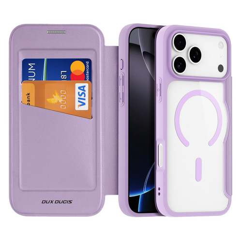 iPhone 17 Pro Max DUX DUCIS Skin X Pro Series Magsafe PC + TPU Phone Leather Case - Purple