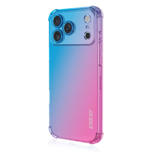 iPhone 17 Pro Max ENKAY Hat-Prince Gradient Airbag TPU Phone Case - Blue Pink