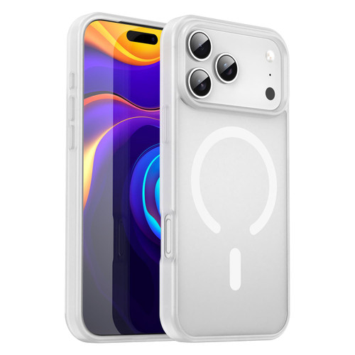 iPhone 17 Pro Max Fanying Series PC Hybrid TPU Translucent Frosted MagSafe Phone Case - Matte White