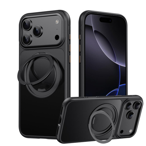 iPhone 17 Pro Max Gear 360 Rotation MagSafe Holder Phone Case - Black