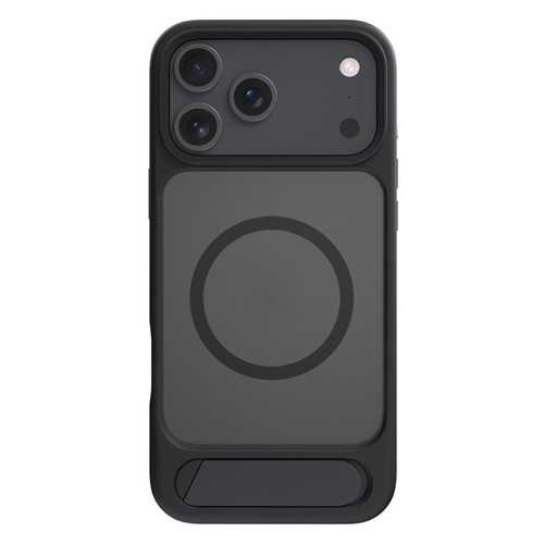 iPhone 17 Pro Max Kalebol MagSafe Invisible Tilt Holder PC Hybrid TPU Case - Black