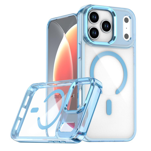 iPhone 17 Pro Max MagSafe Magnetic Clear Phone Case - Blue