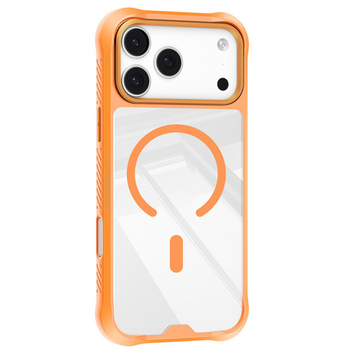 iPhone 17 Pro Max Mutural Clear Armor Series MagSafe PC Hybrid TPU Phone Case - Orange