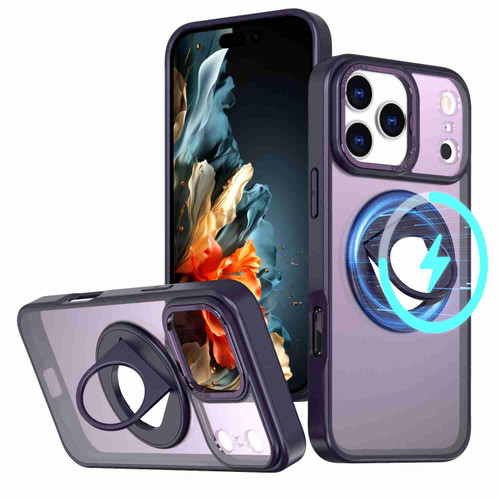 iPhone 17 Pro Max Rotating Ring Magnetic Holder Phone Case - Purple