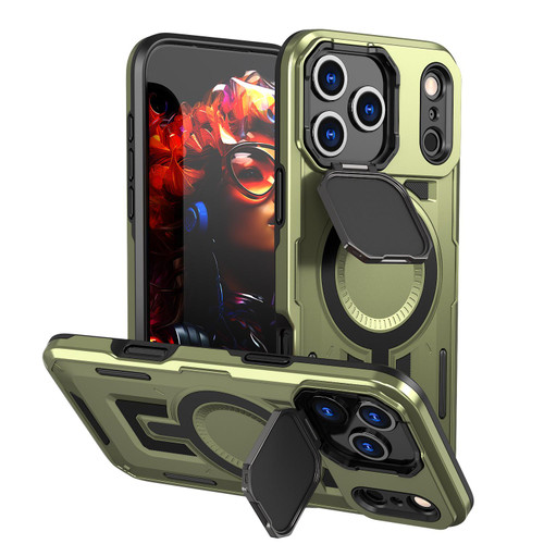 iPhone 17 Pro Max Shield Frame Holder MagSafe Phone Case - Olive Green