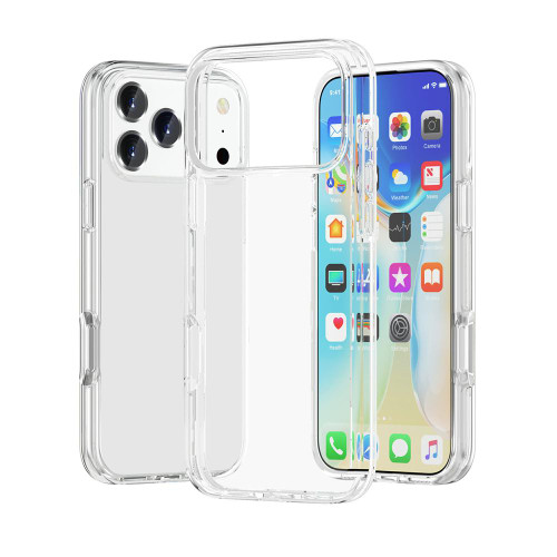 iPhone 17 Pro Max Shockproof Terminator Glitter Powder Phone Case - Transparent