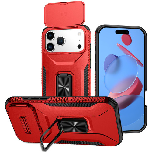 iPhone 17 Pro Max Sliding Camshield Holder Phone Case - Red