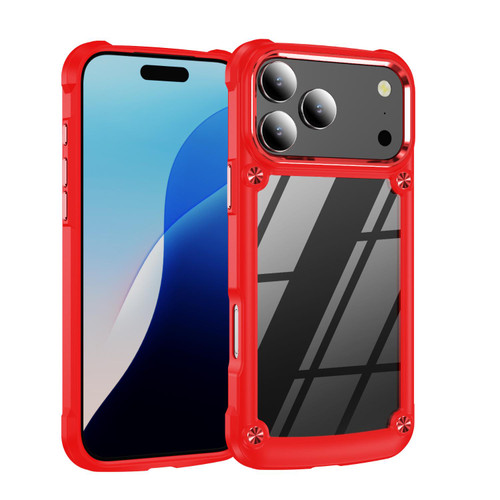 iPhone 17 Pro Max TPU + PC Lens Protection Phone Case - Red