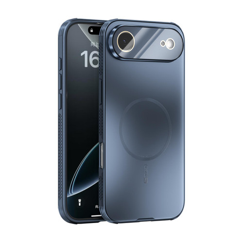 iPhone 17 Air ABEEL Heat Dissipation Frosted MagSafe Phone Case with Lens Film - Dark Blue