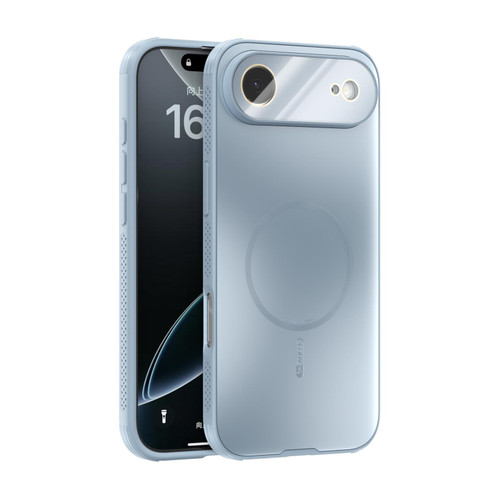 iPhone 17 Air ABEEL Heat Dissipation Frosted MagSafe Phone Case with Lens Film - Light Blue