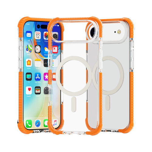 iPhone 17 Air Acrylic Magsafe Magnetic Shockproof Phone Case - Orange