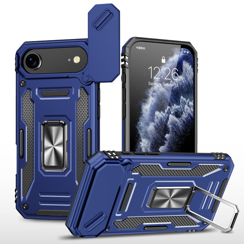 iPhone 17 Air Armor PC + TPU Camera Shield Phone Case - Navy Blue