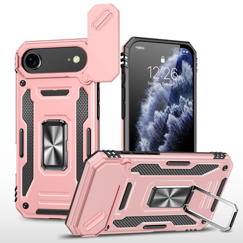 iPhone 17 Air Armor PC + TPU Camera Shield Phone Case - Rose Gold