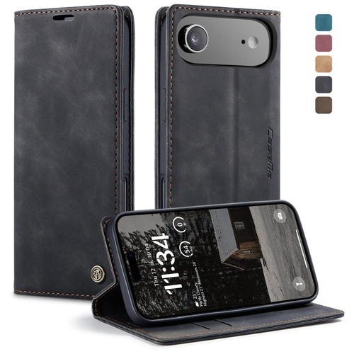 iPhone 17 Air CaseMe 013 Multifunctional Horizontal Flip Leather Phone Case - Black