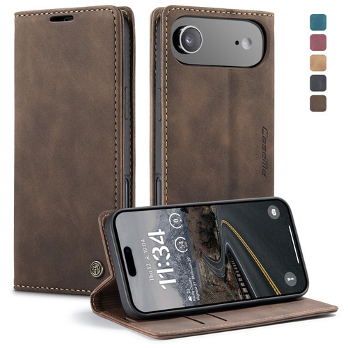 iPhone 17 Air CaseMe 013 Multifunctional Horizontal Flip Leather Phone Case - Coffee