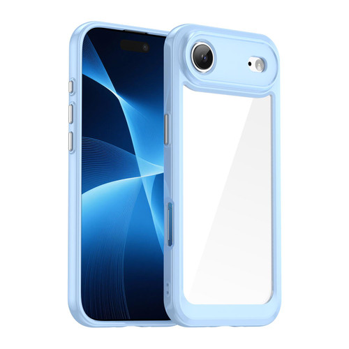 iPhone 17 Air Colorful Series Acrylic + TPU Phone Case - Blue