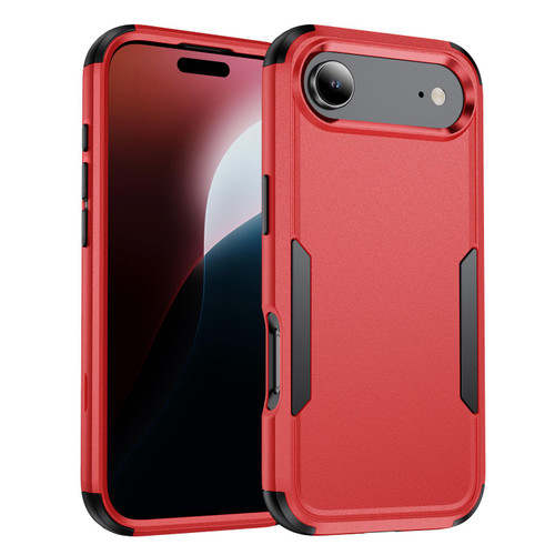 iPhone 17 Air Commuter Shockproof TPU + PC Phone Case - Red+Black
